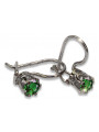 Vintage silver 925 Alexandrite Ruby Emerald Sapphire Aquamarine Zircon ... earrings vec057s