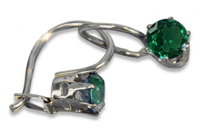 Руско съветско сребро 925 Александрит Рубин Изумруден сапфир Аквамарин Циркон ... Обеци VEC057S