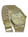 Goldene Herrenuhr Geneve ★ zlotychlopak.pl ★ Gold Reinheit 585 333 Niedriger Preis!