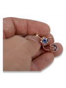 Vintage silver rose gold plated 925 Alexandrite Ruby Emerald Sapphire Aquamarine Zircon ... earrings vec018rp