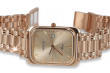 Vintage rose pink 14k 585 gold men's watch Geneve wristwatch mw001r&mbw009r