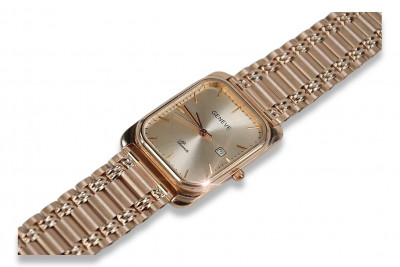 Goldene Herrenuhr Geneve ★ zlotychlopak.pl ★ Gold Reinheit 585 333 Niedriger Preis!