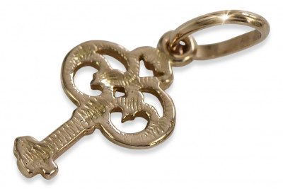 Russe soviétique argent plaqué or rose 925 URSS Vintage pendentif clé vpn019rp