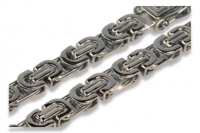 Oro blanco de 14k 585 Etruska Bizantine chain cc056w