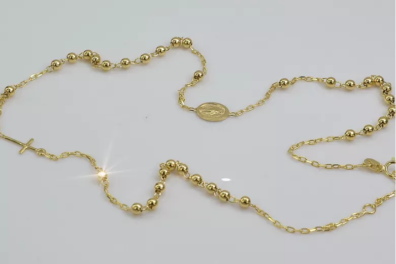 Italian yellow 14k gold rosary chain "Dolce Gabbana" rcc002y