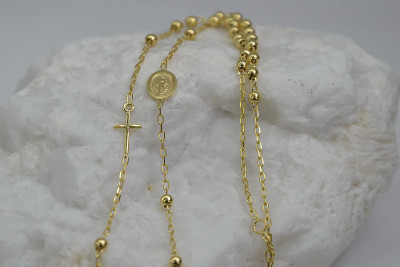 Италианска жълта 14k златна броеница верига "Dolce Gabbana" rcc002y