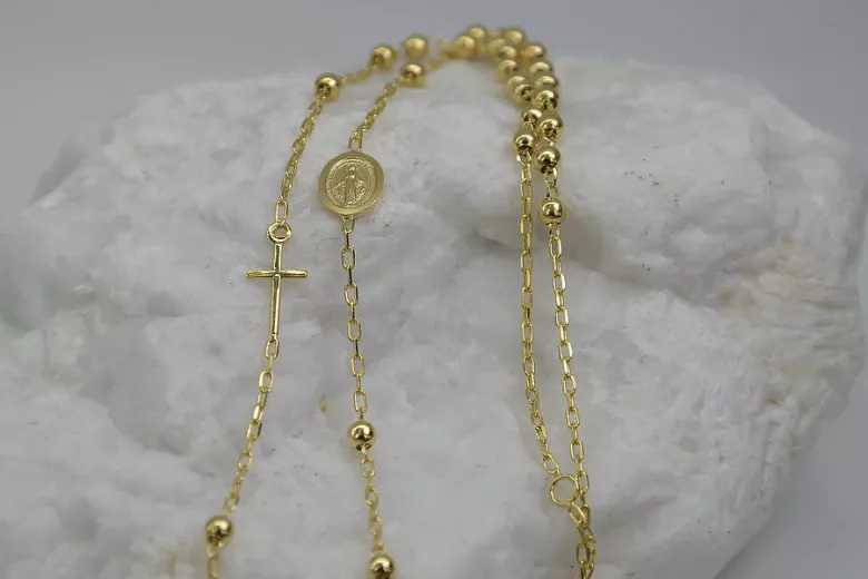 Italian yellow 14k gold rosary chain "Dolce Gabbana" rcc002y