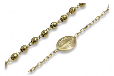 Yellow rose gold rosary chain ★ russiangold.com ★ Gold 585 333 Low price