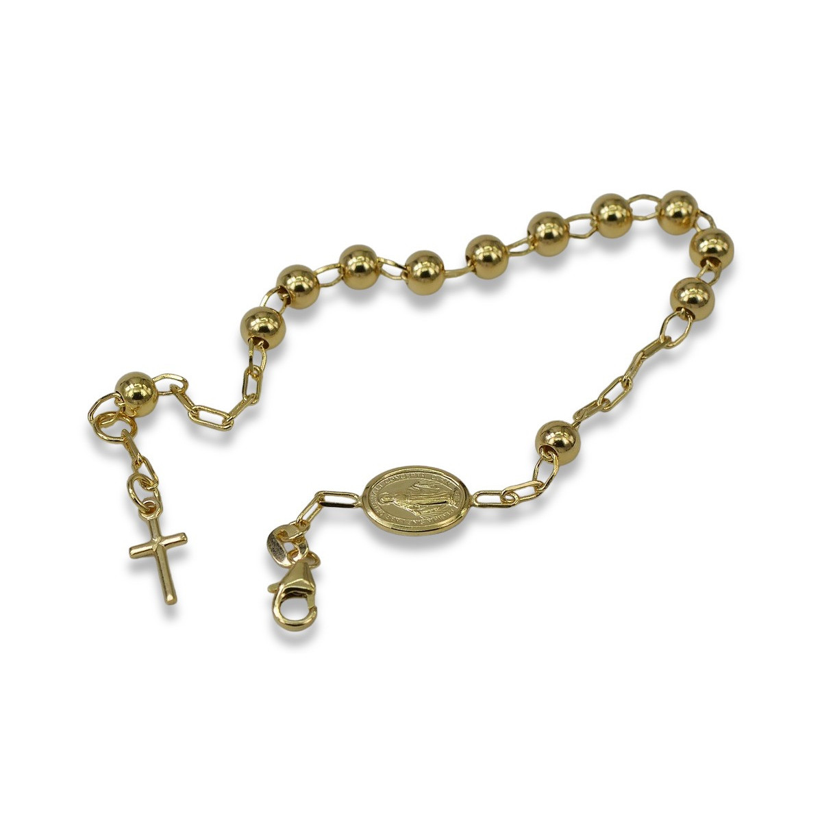 Yellow rose gold rosary bracelet★ russiangold.com ★ Gold 585 333 Low price