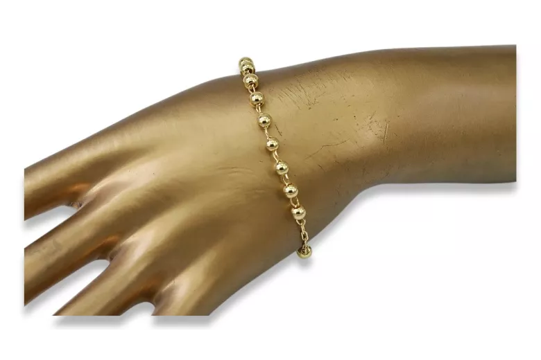 Yellow rose gold rosary bracelet★ russiangold.com ★ Gold 585 333 Low price