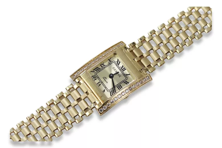 Reloj de oro para hombre Geneve ★ zlotychlopak.pl ★ Pureza de oro 585 333 Precio bajo!