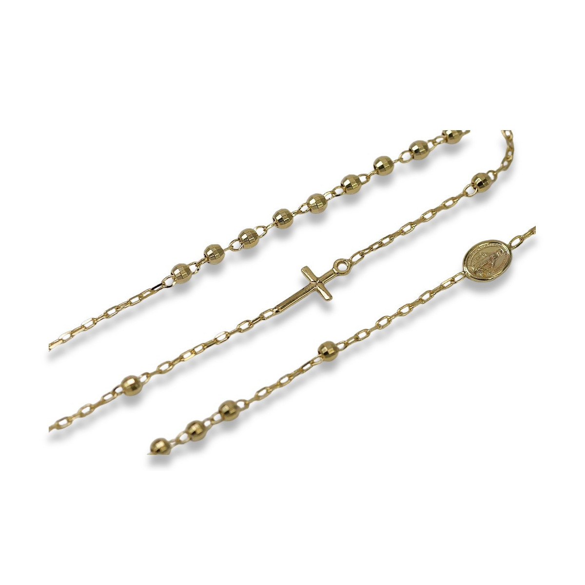 Yellow rose gold rosary chain ★ russiangold.com ★ Gold 585 333 Low price