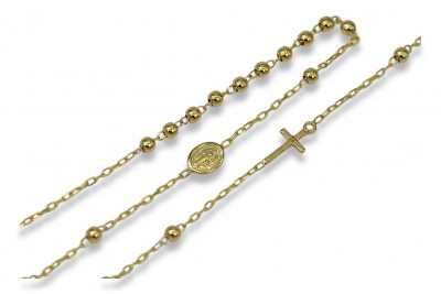 Italian yellow 14k gold rosary chain "Dolce Gabbana" rcc002y