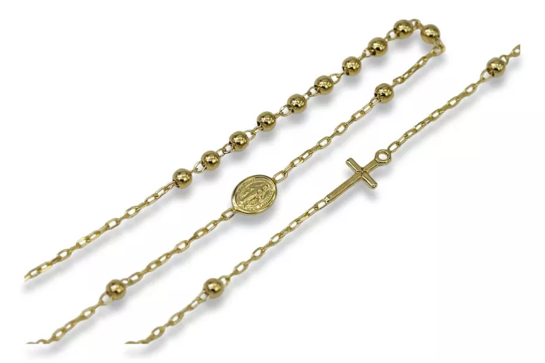 Italian yellow 14k gold rosary chain "Dolce Gabbana" rcc002y