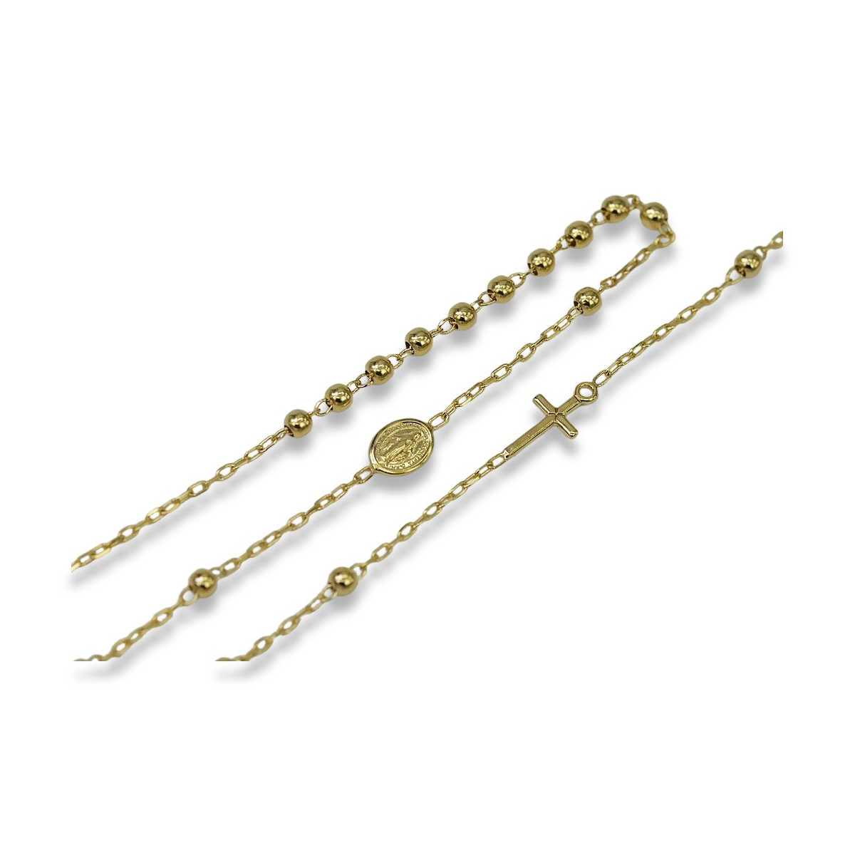 Italian yellow 14k gold rosary chain "Dolce Gabbana" rcc002y