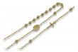 Italian yellow 14k gold rosary chain "Dolce Gabbana" rcc002y