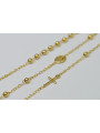 Italian yellow 14k gold rosary chain "Dolce Gabbana" rcc002y