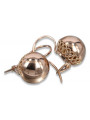 Boucles d’oreilles vintage argent russe 925 plaqué or rose URSS ven122rp