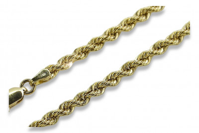 Italian galben 14k aur Corda Rope lanț cb019y