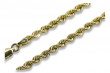 Italian yellow 14k gold Corda Rope chain cb019y