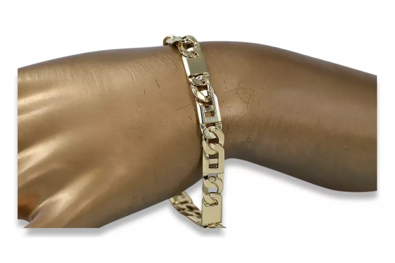 Yellow rose gold bracelet ★ russiangold.com ★ Gold 585 333 Low price