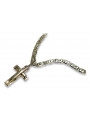 Cruz de oro con una cadena ★ zlotychlopak.pl Sello de oro 585 333 ¡★ Precio bajo!