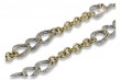 Yellow white Italian 14k gold chain cc073yw