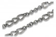 Italian white 14k gold Anchor chain cc073w