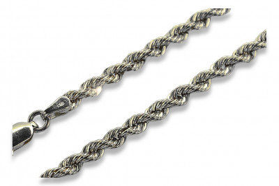 14k 585 white gold Rope chain cc019w