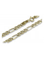 Italian yellow 14k gold Guccistyle Figaro chain cc046y