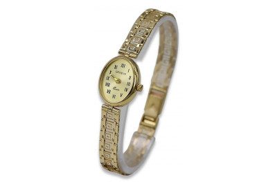 Elegancki 14k złoty damski zegarek Geneve lw092y