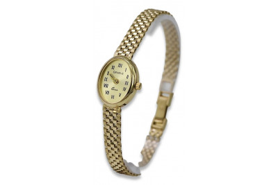 Elegancki 14k złoty damski zegarek Geneve lw093y