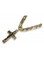 Gold cross with a chain ★ zlotychlopak.pl ★ Gold stamp 585 333 Low price!