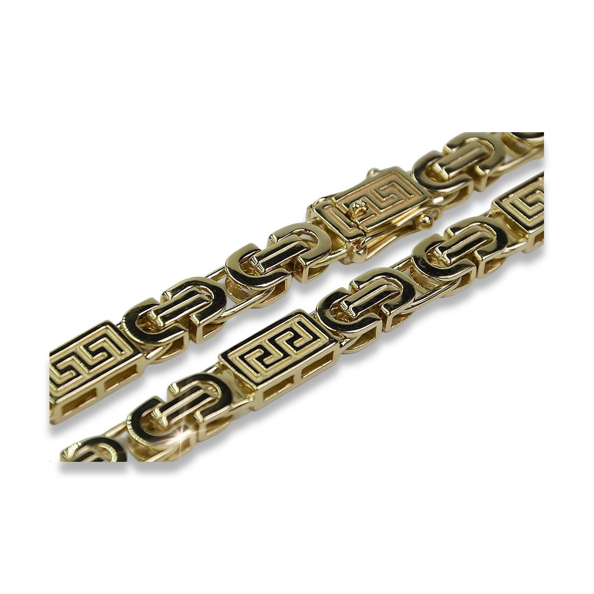 Jaune italien 14k 585 or Bizantine Versace bracelet cb050y