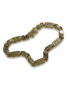 Italian yellow 14k 585 gold Bizantine Versace bracelet cb050y