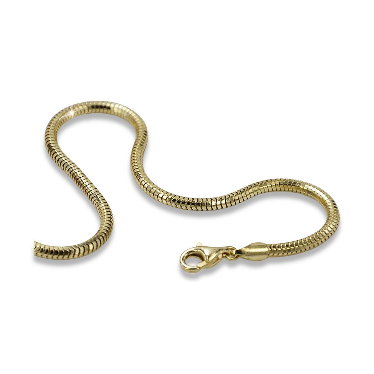 Bratara Snake Tondo din aur galben italian de 14k cb020y