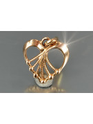 Vintage silver rose gold plated 925  Vintage heart pendant vpn076rp