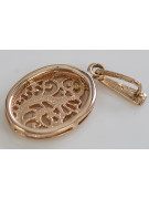 Vintage silver rose gold plated 925  Vintage oval pendant vpn088rp