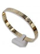 Jaune Unique 14k 585 or bracelet homme cb163y