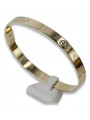 Jaune Unique 14k 585 or bracelet homme cb163y