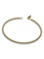 Bracelet bracelet en or jaune italien 14k 585 cb122y