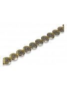 Rose russe (jaune italien) bracelet en or cb104