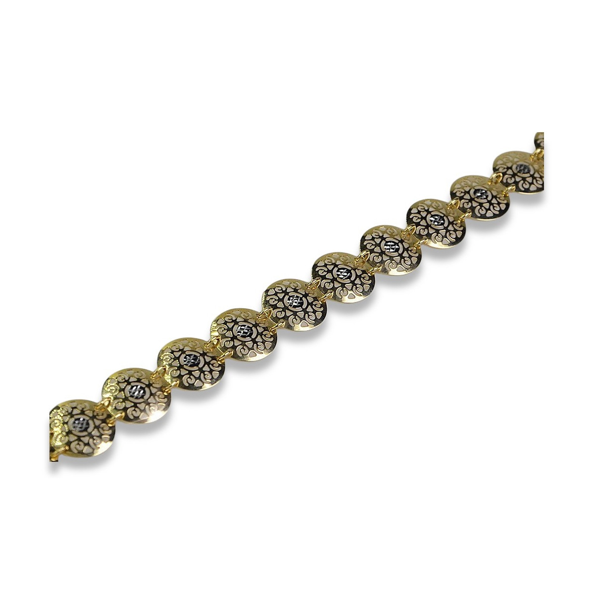 Rose russe (jaune italien) bracelet en or cb104