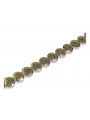 Rose russe (jaune italien) bracelet en or cb104