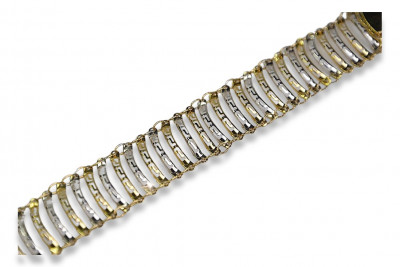 Pulsera italiana amarilla de oro de 14k cb105yw