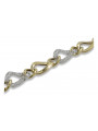 Yellow & white Italian gold fancy bracelet cb141