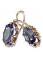 Vintage silver rose gold plated 925 Alexandrite Ruby Emerald Sapphire Aquamarine Zircon ... earrings vec039rp