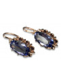 Vintage silver rose gold plated 925 Alexandrite Ruby Emerald Sapphire Aquamarine Zircon ... earrings vec039rp