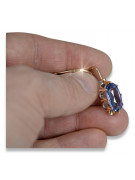 Vintage silver rose gold plated 925 Alexandrite Ruby Emerald Sapphire Aquamarine Zircon ... earrings vec039rp