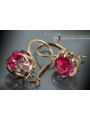 Russe soviétique argent rose or plaqué 925 Alexandrite Rubis Émeraude Saphir Aigue-marine Zircon ... Boucles d’oreilles Vec062RP